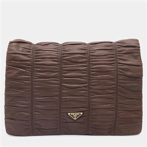 prada gaufre nappa leather clutch price|Prada Nappa Gaufre Leather Clutch .